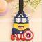 The cartoon silicone PVC luggage tag