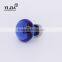 Zinc Alloy Base Light Blue Brushed Satin Nickel Glass Knob