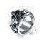 17MM Stainless steel vintage antiqued silver ring steam punk jewelry 6240013