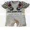 Children's clothing leopard print animal romper short-sleeve baby boys girls romper