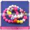 Small beads acrylic bracelet, low price children bracelet