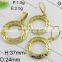 Wholesale price hollow middle heart style 24k gold jewelry set