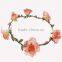 Yiwu factory manufacturer floral hairband ,6 flowers tiara/crown headband for woman