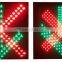 single face red fork green arrow traffic light