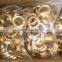 gold color stainless steel wire rope eyelet