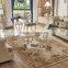 Solid wood living room furniture vase and flowers carving design fabrice sofa set