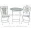 POWERLON Vintage foldable bistro set wrought iron outdoor garden furniture