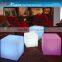 plastic led cube chair/illuminated led cube chair