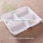 White sugarcane 4-compartment biodegradable food container