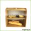 Bamboo 2 Tier ( layer ) Bread Box Roll Top Bread Bin Homex BSCI/Factory