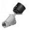 Stainless steel pneumatic angle seat valve