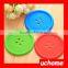 UCHOME 2016 New Colorful Button Shape Silicone Cup Mat/Coaster