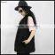 Wholesale Hot Sale Black Faux Mink Fur Vest V-neckline Open Front
