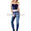 Hot Sale Women's Underwear Latex Waist Trainning Blue Sexy Lingerie Corset