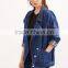 womens denim jacket Blue Double Breasted Boyfriend denim jacket women