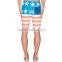 Custom mens striped 100% polyester beach shorts vintage beach volleyball shorts