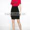 Women's red o neck short sleeve silk screen printing shirt