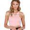 Women's Solid Color Basic Sleeveless Tank Crop Top Sports T Shirts