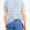 2015 Classic Fit Short Sleeve Stand Collar Shirt in Deep Cove Stripe Classic Design Hot Sell Custom Striped Shirt