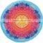 Peru custom print round beach towel 150cm with fringe
