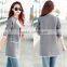 B41006A 2017 wholesale women big size clothes fashion long sleeve simple cardigan