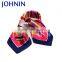 digital printing silk satin polyester lady summer square satin scarf
