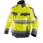 2017 high visibility safety plain bomber polar fleece jacket