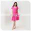 Bamboo Fiber Ladies knee above Summer Spring pleated Dress