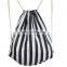 Unisex Canvas Stripes Outdoor Shopping Drawstring Satchel Bag Backpack