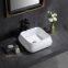 White color wholesale single hole square popular design tabletop sanitary ware wash basin sink for bathroom hotel used