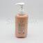 Free Sample 500ml Orange Flat Plastic Cosmetic Body Wash  Bottle With Lotion  Pump