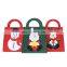 Snowman elk Santa Claus Felt Handbag for Christmas Gift