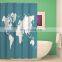 i@home Printed water color painting world map waterproof shower curtain bathroom