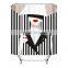 i@home designer black and white polyester shower curtain woman for bathroom
