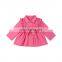 Children Winter Clothing warm fluffy top long sleeve with skirt part Baby Girl watermelon light weight Cotton Ruffle Trench Coat