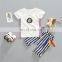 baby clothes wholesale price striped boys boutique outfits