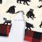 free ship xmas Christmas "Bear Bum" letter print Happy Xmas Newborn Kid Baby Boy Girl Clothes Jumpsuit Romper Playsuit Outfits