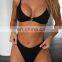 2019 Sexy Leopard Buckle Push Up Mid Cut Bikini Set Women Sling Strap Thong Swimwear Mujer Two Piece Padded New Swimsuit