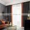 Wholesale Double Sided Hemp Thick Patchwork Shading Heat Insulation Fabric Hotel Bedroom Living Room Finished Blackout Curtain