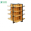 Elegant Design Retail Display Stand, Supermarket Wood Shelving, 4 Way Gondola Shelf