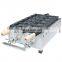 Factory gas taiyaki fish-shaped maker waffle fish machine with 5 fishes ice cream