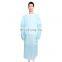 Disposable isolation gown PE/CPE blue disposable isolation gown Level 3 Polyethylene Thumb Loop PE Isolation Gown
