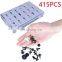18 Kinds 415 PCS Auto Fastener Car Universal Bumper Fixed Clamp Clips Push Type Clip for Automobile Fastener
