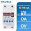 adjustable  over voltage under voltage protector automatic 63A 40A RCBO Lightning Surge Power Leakage protector