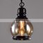Nordic Vintage Glass&Iron Industrial Style Amber personality chandelier