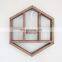 Custom handmade wood haxagon shelf honeycomb geometric wall mounted floating shelves