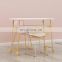 Modern Nail Salon Furniture Pink Nail Manicure Table Beauty Salon Single Double Nail Table And Chair Set