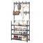 Landing bedroom clothes hanger clothes hat hanger solid wood shoe hanger clothes shoe cabinet