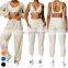 Quick Dry Sportswear Clothing Sports Bra Leggings Hoody Sweatpants 5 Piece Suit Workout Wear Gym Fitness Sets Women Yoga Set