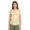 New Design Women's Custom Logo Loose Casual Short Sleeve Yoga Tee Breathable Workout Running Mesh Gym Quick Dry Sports Top